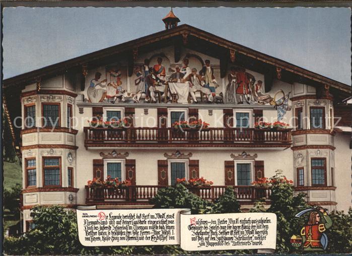 Reit Winkl Hotel Unterwirt Fassadenmalerei Gedicht