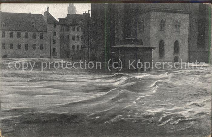 NueRNBERG  CITY Hochwasser am 5.Februar 1909 am Obstmarkt