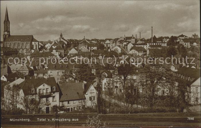 Muenchberg Oberfranken Blick vom Kreuzberg