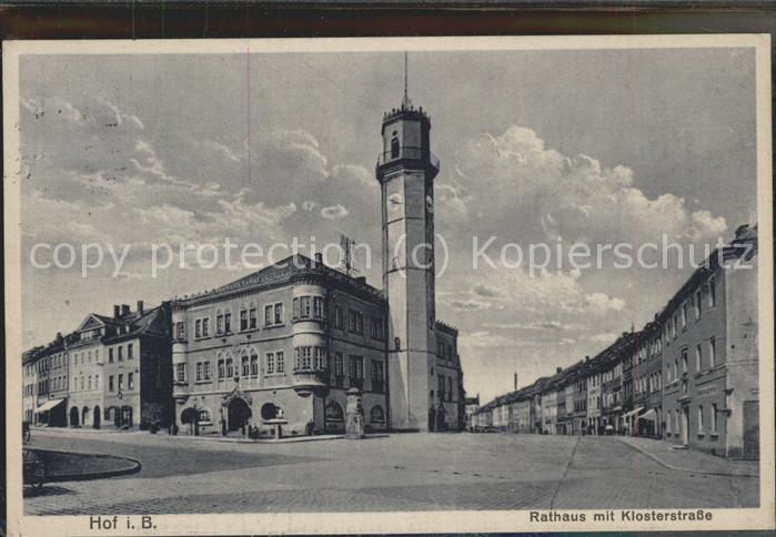 Hof Saale Rathaus mit Klosterstrasse