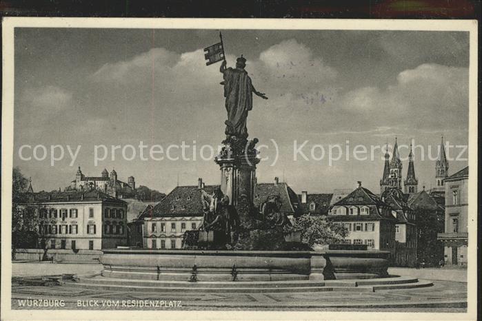 WueRZBURG Bayern Blick vom Residenzplatz
