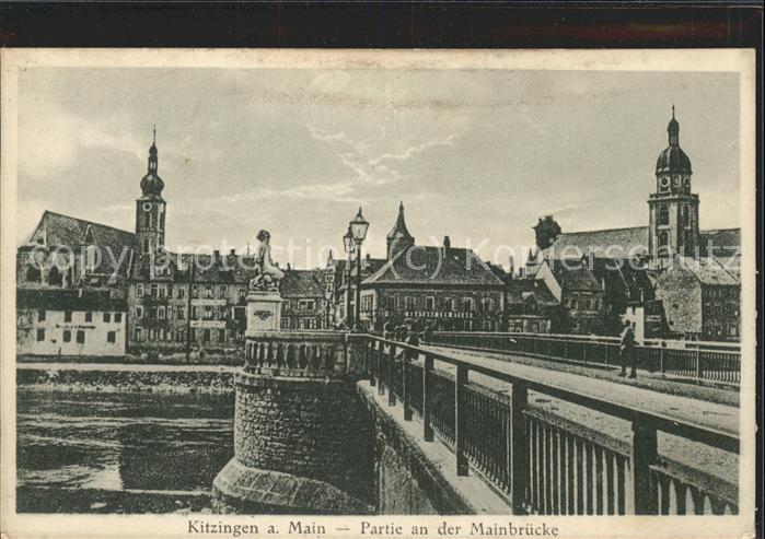 Kitzingen Main Partie an der Mainbrücke