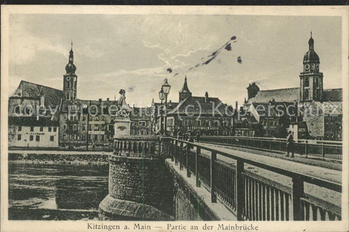 Kitzingen Main Partie an der Mainbrücke