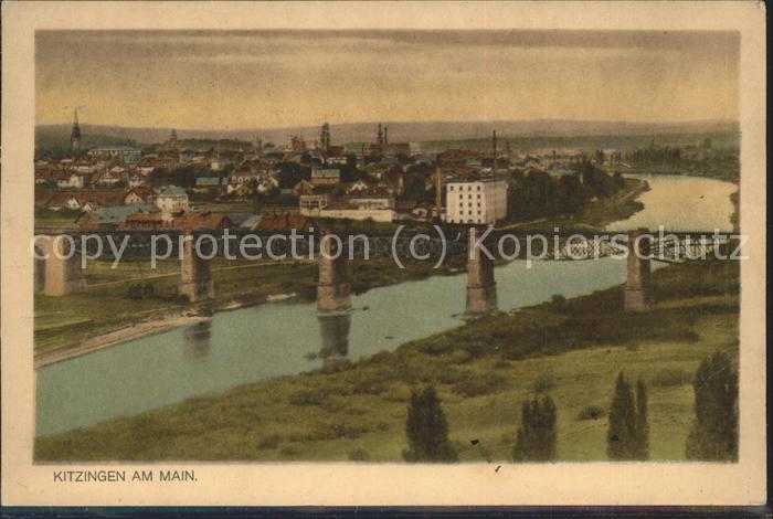 Kitzingen Main mit Mainbrücke