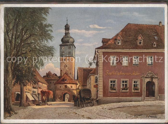 Uffenheim Gasthof Schwarzer Adler u.Würzburger To