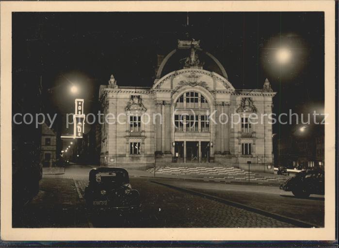 Fuerth Bayern Stadttheater u.Rathausturm (beleuchtet)