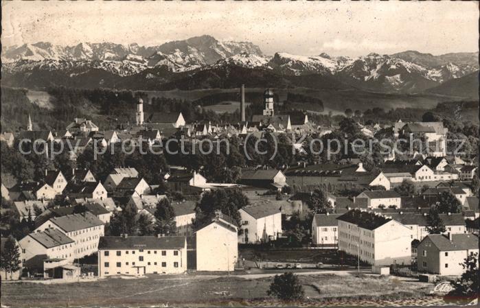 Schongau Panorama mit Alpen