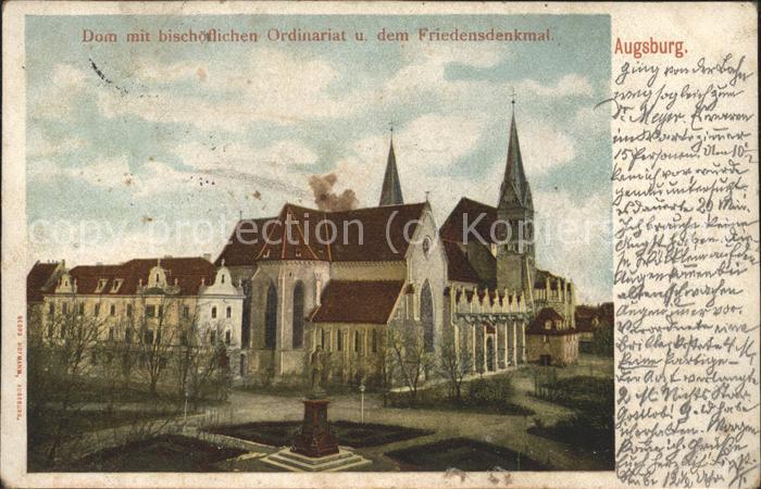 AUGSBURG  CITY Dom Friedensdenkmal