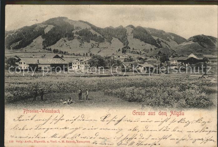 Pfronten Ostallgaeu Bayern Weissbach Panorama