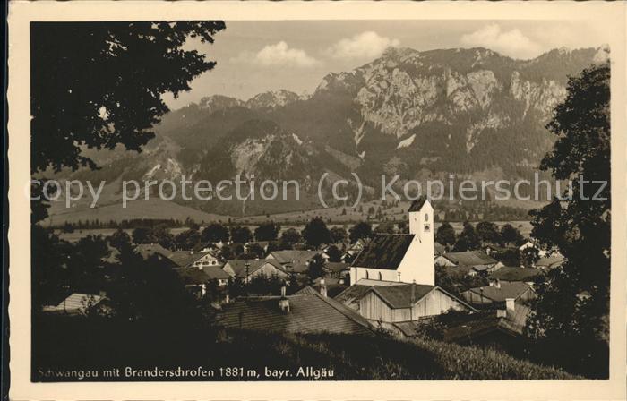 Schwangau Branderschrofen Panorama mit Kirche