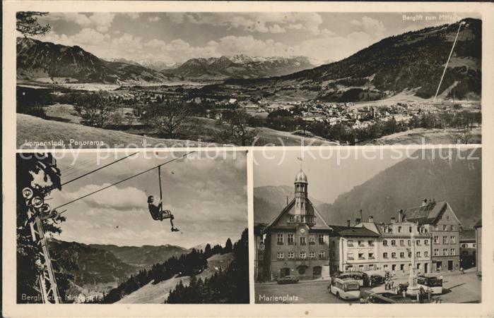 Immenstadt Allgaeu Panorama Sessellift Marienplatz Busse