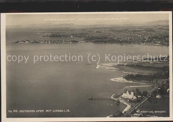 Lindau Bodensee Fliegeraufnahme Deutsches Ufer