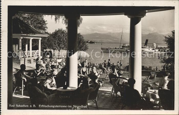 Bad Schachen Lindau Strandbad Terrasse Schiff Bodensee