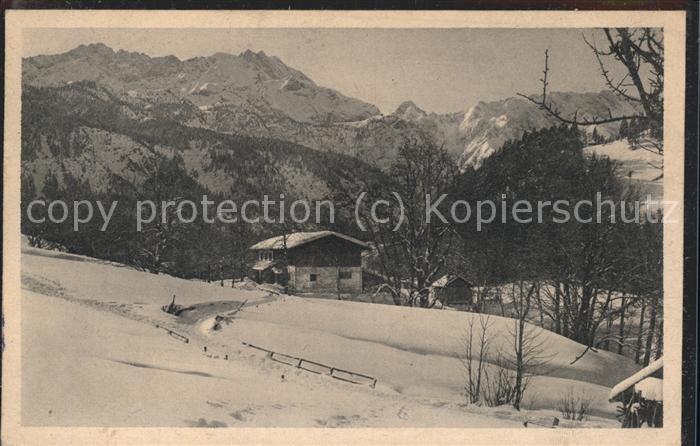 GARMISCH-PARTENKIRCHEN Bayern Forsthaus-Graseck im Schnee