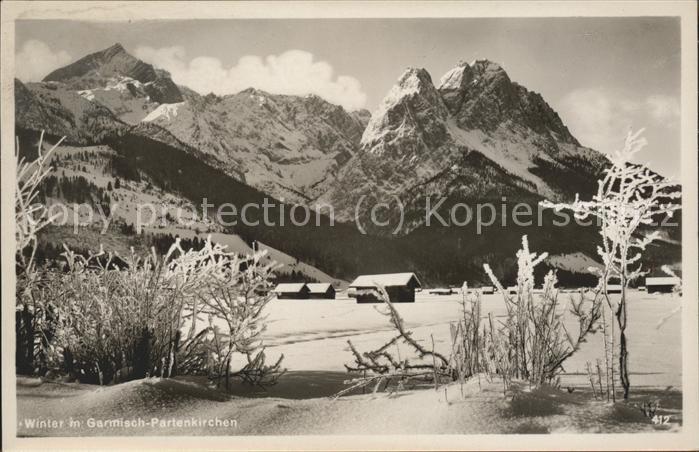 GARMISCH-PARTENKIRCHEN Bayern Panorama im Schnee