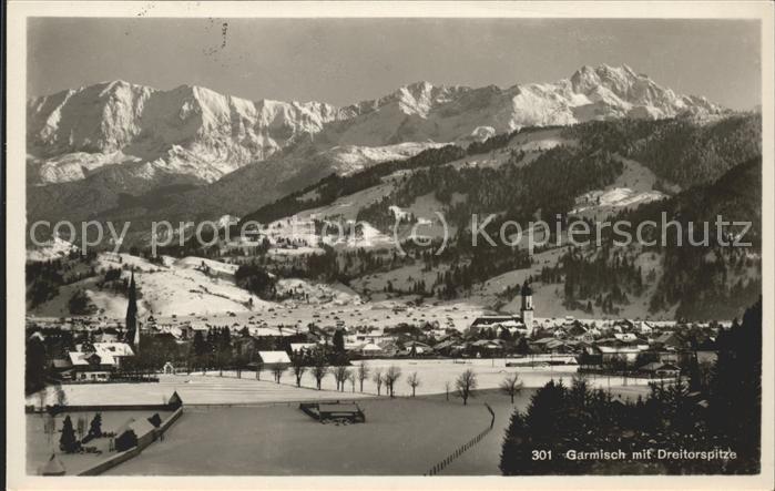 GARMISCH-PARTENKIRCHEN Bayern Panorama mit Dreitorspitze