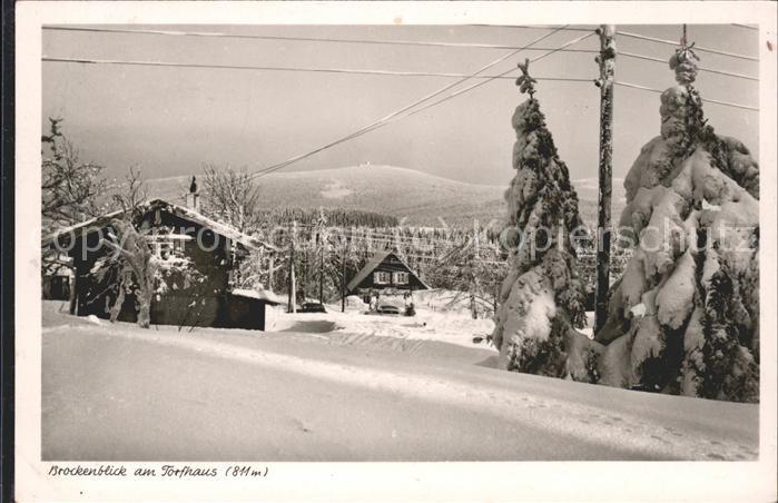 Bad Harzburg Brockenblick am Torfhaus im Schnee