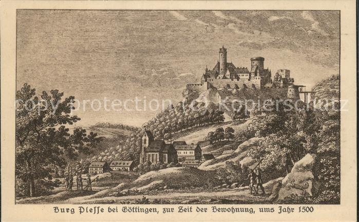 Goettingen Niedersachsen Burg Plesse um 1500