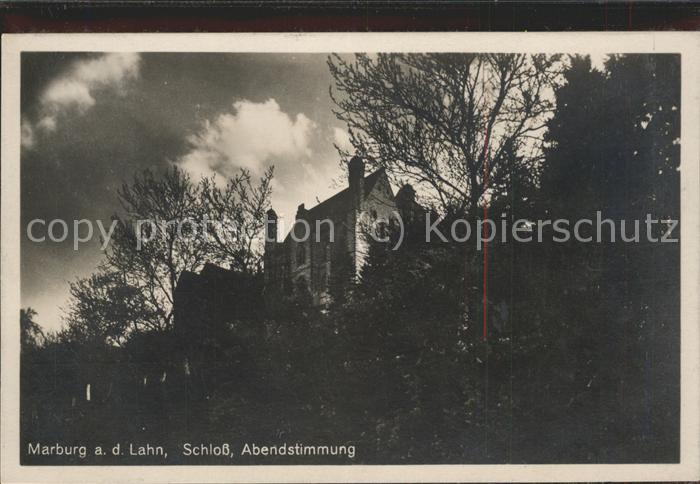 Marburg Lahn Schloss Abendstimmung