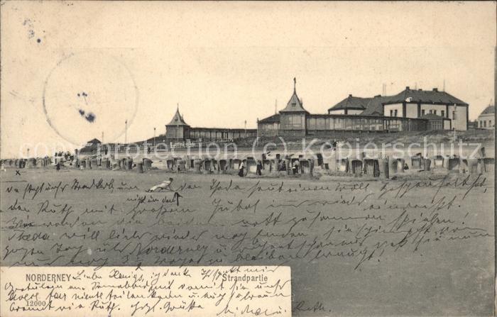 Norderney Nordseebad Strandpartie Körbe Baden
