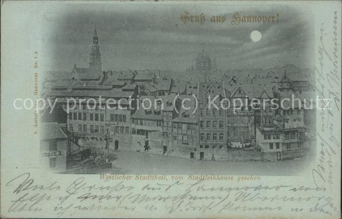 HANNOVER CITY Westlicher Stadtteil bei Nacht