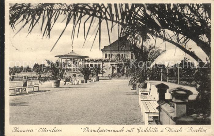 HANNOVER  CITY Maschsee Strandpromenade Musikpavillon