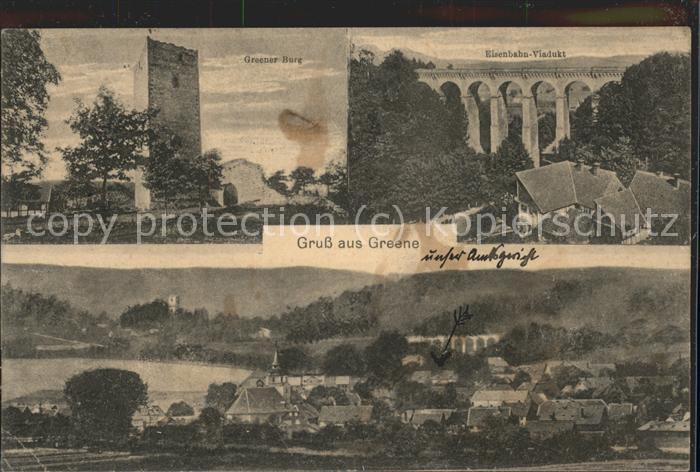 Greene Kreiensen Burg Eisenbahn-Viadukt Panorama