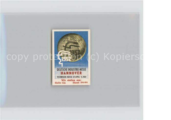 HANNOVER  CITY Werbemarke Industrie-Messe 1952
