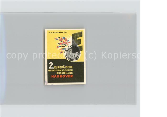 HANNOVER  CITY Werbemarke 2.Werkzeugmaschinenausstellung