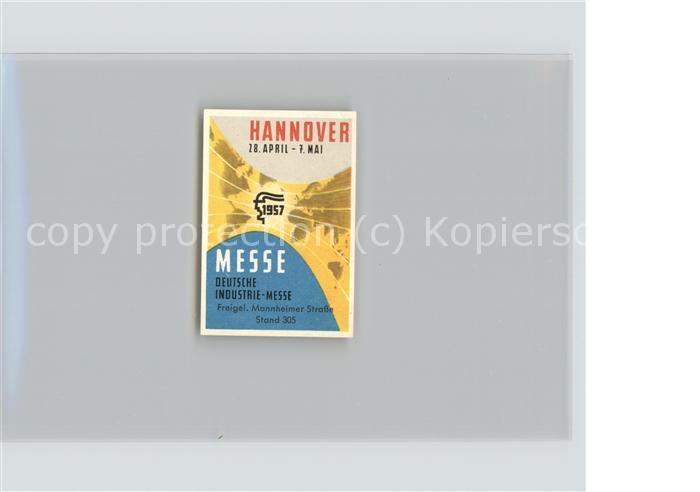 HANNOVER  CITY Werbemarke Industrie-Messe 1957