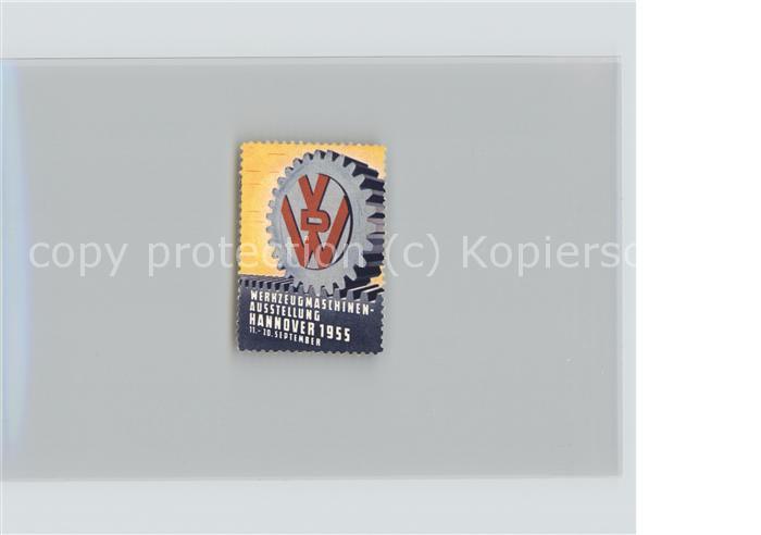 HANNOVER  CITY Werbemarke Werkzeugmaschinenausstellung 1955