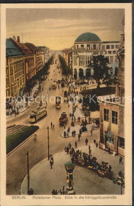 BERLIN  CITY Potsdamer Platz mit Koeniggraetzerstrasse