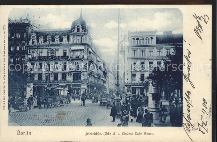 BERLIN  CITY Friedrichstrasse Cafe Bauer