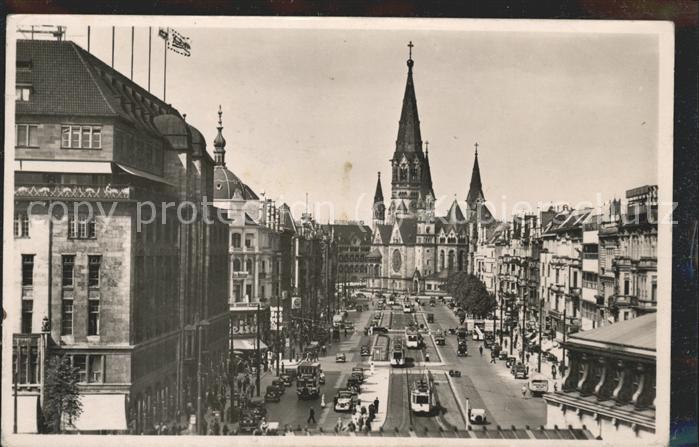 BERLIN  CITY Tauentzienstrasse mit Kaiser Wilhelm Gedaechtniskirche