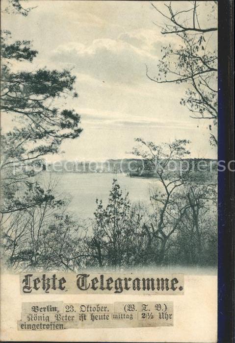 BERLIN  CITY Seepanorama Letzte Telegramme Koenig Peter