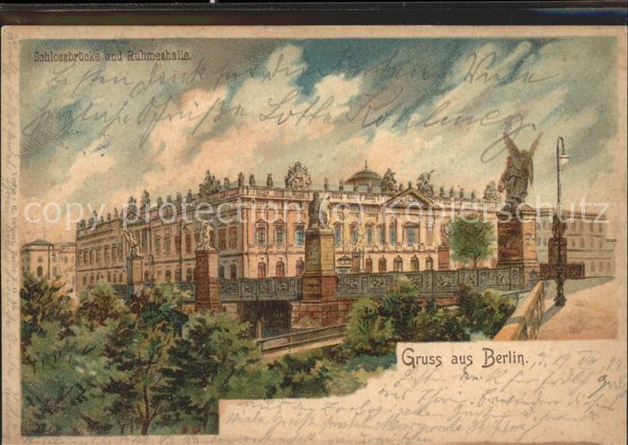 BERLIN  CITY Schlossbruecke mit Ruhmeshalle