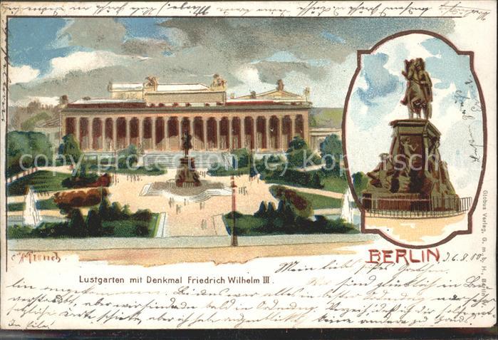 BERLIN  CITY Lustgarten mit Denkmal Friedrich Wilhelm III