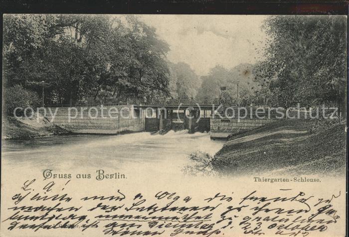 BERLIN  CITY Thiergarten Schleuse