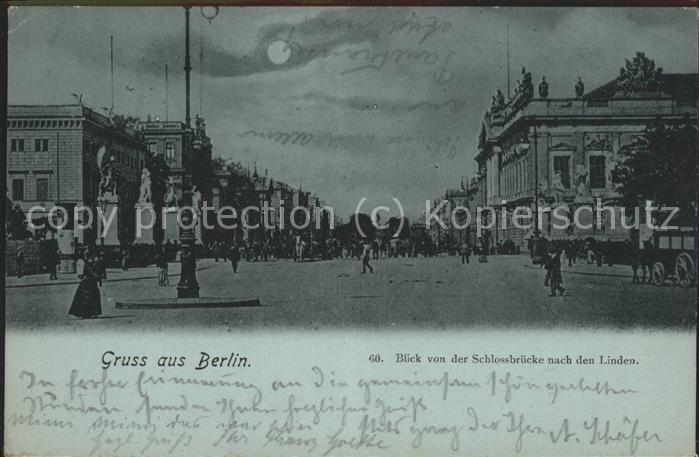 BERLIN  CITY Blick von der Schlossbruecke nach den Linden