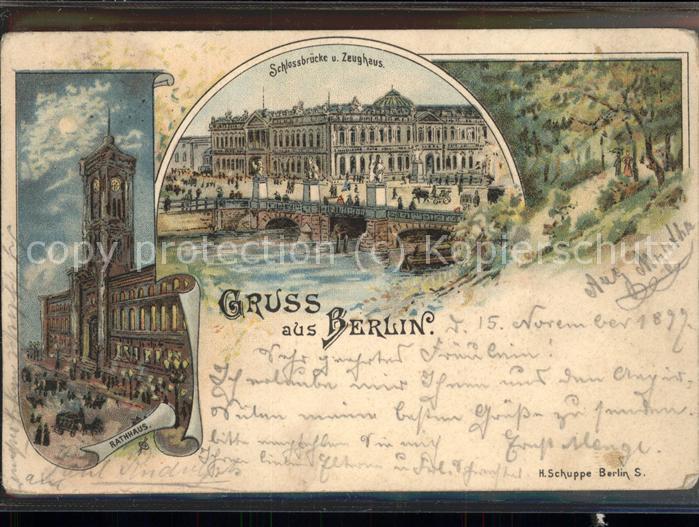 BERLIN  CITY Schlossbruecke und Zeughaus Rathaus