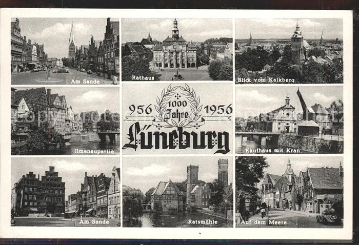 LueNEBURG  CITY Am Sande Rathaus Panorama Ilmenaupartie Kaufhaus Ratsmuehle Auf