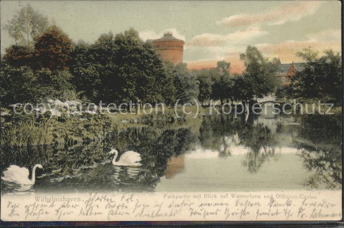 Wilhelmshaven  CITY Park mit Wasserturm und Offzierskasino