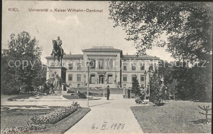 KIEL  CITY Universitaet und Kaiser Wilhelm Denkmal