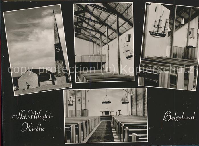 HELGOLAND Insel Schleswig-Holstein St Nikolei Kirche Teilansichten