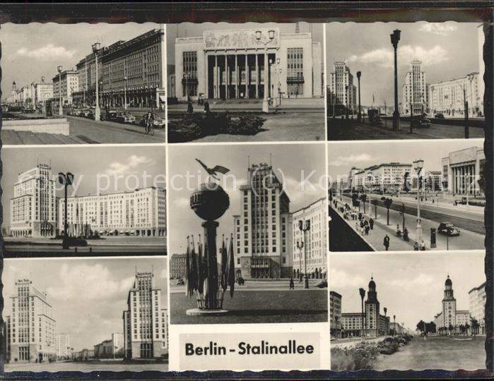 BERLIN  CITY Stalin Allee Teilansichten