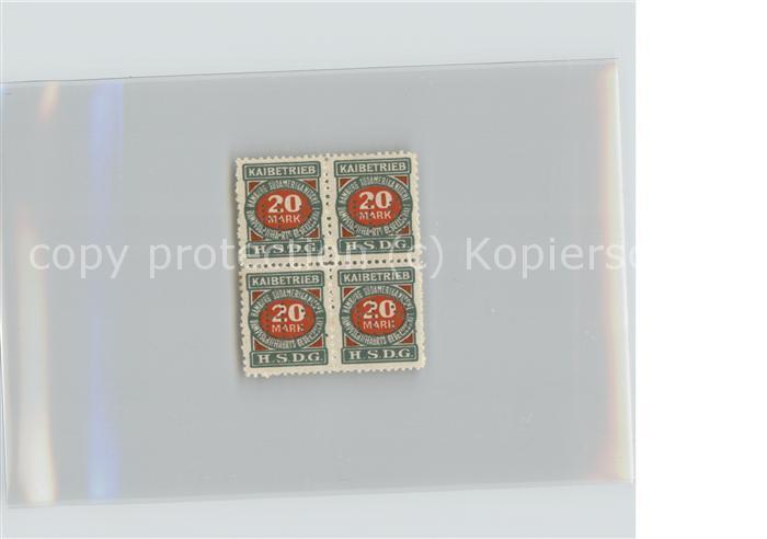 HAMBURG  CITY 20 Mark Hafenbetrieb Suedamerikanische Dampfschiffahrts Gesellscha