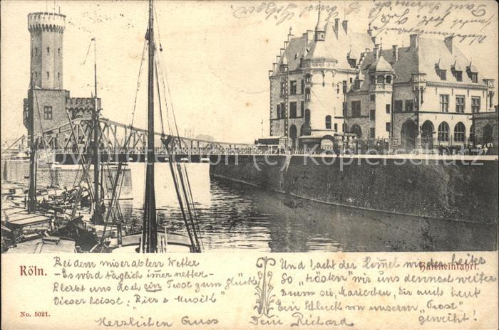 Koeln Rhein Hafeneinfahrt