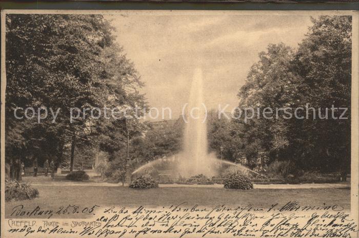 Krefeld Im Stadtgarten Fontäne