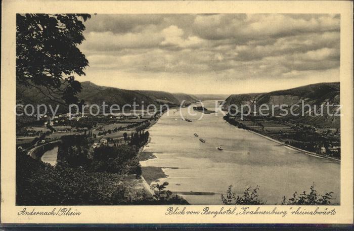 Andernach Rhein Rheinland-Pfalz vom Berghotel Krahnenburg