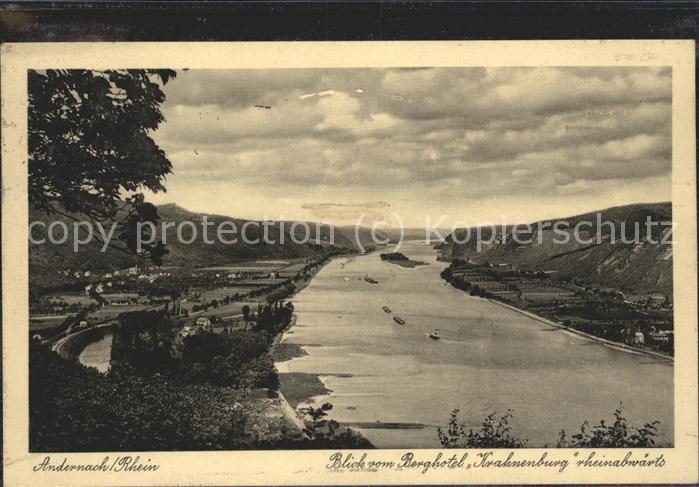 Andernach Rhein Rheinland-Pfalz vom Berghotel Krahnenburg